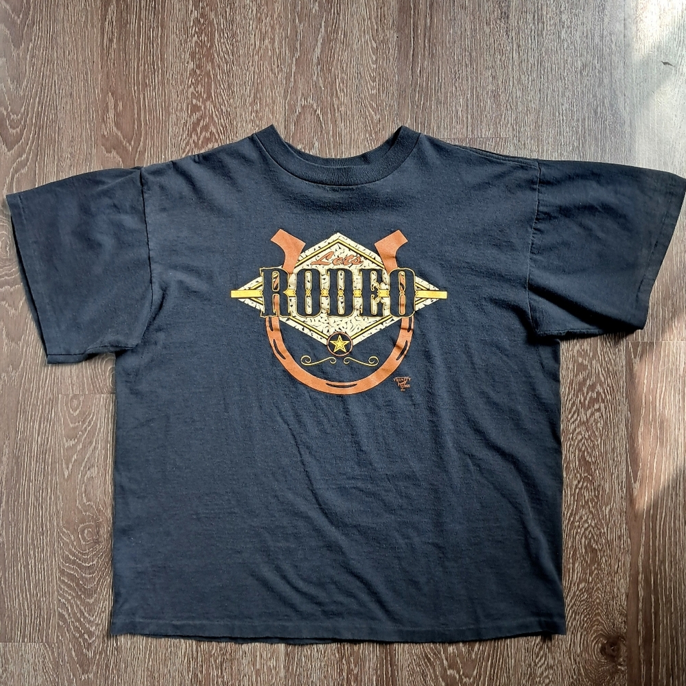 Vintage 1992 Trinity Products Let's Rodeo T-Shirt Single Stitch XL